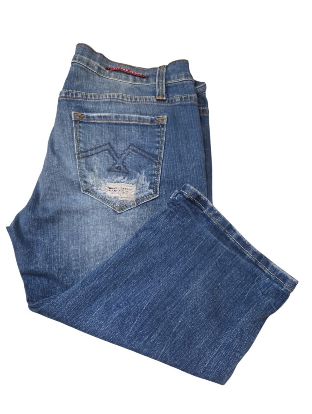 Vigoss Womens Distressed Jean Capris..13/14